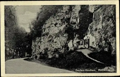Ak Geulem Houthem Limburg Niederlande, Felsenhäuser