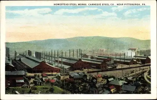 Ak Pittsburgh Pennsylvania USA, Homestead Steel Works, Carnegie Steel Co.