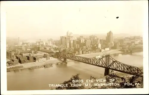 Ak Washington DC USA, Dreieck vom Mount Washington