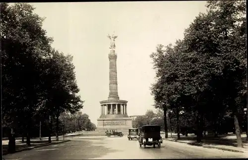 Foto Ak Berlin Tiergarten, Die Siegessäule, Straße des 17. Juni, Großer Stern