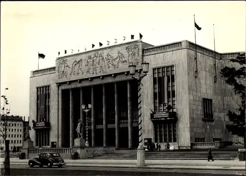 Foto Berlin Friedrichshain, Stalinallee, Deutsche Sporthalle