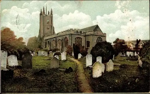 Ak Prittlewell Southend on Sea Essex England, Kirche