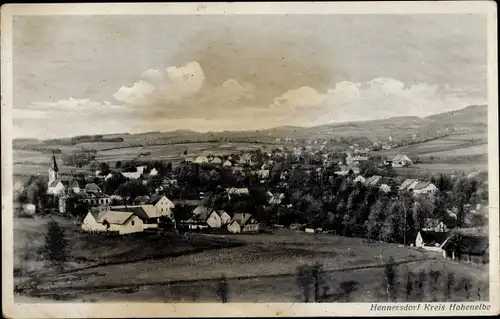 Ak Dolní Branná Unter Branna Nieder Brenney Hennersdorf Kreis Hohenelbe Reg. Königgrätz, Panorama