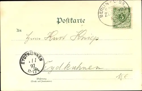 Litho Steinthaleben Kyffhäuserland in Thüringen, Kyffhäuser, Kaiser Wilhelm Denkmal, Panorama