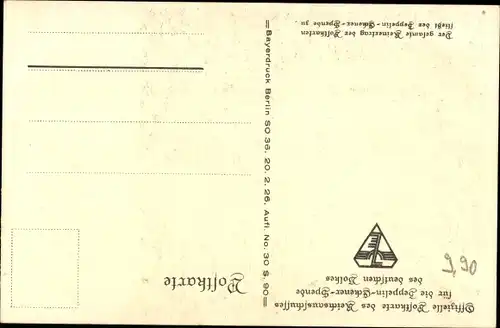 Künstler Ak Amtsberg, Otto, Allen Gewalten trotzend das Werk erhalten, Zeppelin Eckener Spende