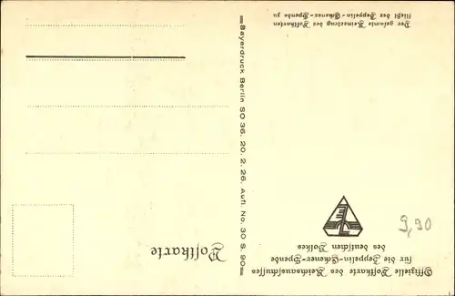 Künstler Ak Amtsberg, Otto, Zeppelin Eckener Spende, winkender Mann, Luftschiff