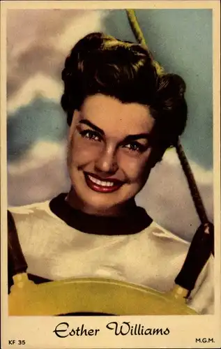 Ak Schauspielerin Esther Williams, Portrait