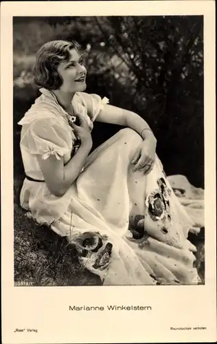 Ak Schauspielerin Marianne Winkelstern, Portrait, Ross Verlag 5913 1