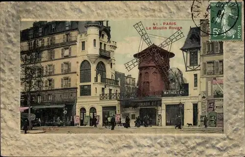 Ak Paris XVIII. Arrondissement Buttes-Montmartre, Le Moulin Rouge