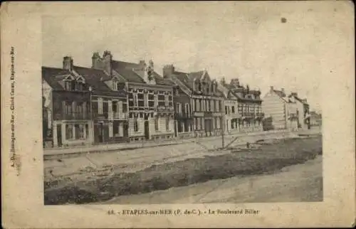 Ak Etaples sur Mer Pas de Calais, Le Boulevard Billet