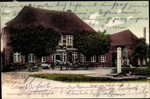 Ak Cadenberge Niedersachsen, Hotel zum weißen Ross, H. Jarck