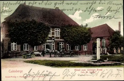 Ak Cadenberge Niedersachsen, Hotel zum weißen Ross, H. Jarck