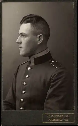 CdV Haguenau Hagenau im Elsass Bas Rhin, Deutscher Soldat in Uniform, Regiment 20