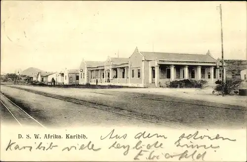 Ak Karibib Namibia Deutsch Südwestafrika, Straßenpartie