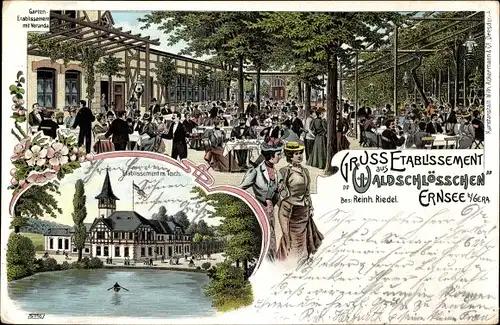 Litho Ernsee Gera in Thüringen, Etablissement Waldschlösschen