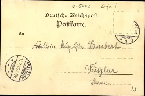 Litho Erfurt in Thüringen, Gasthaus Waldschlösschen