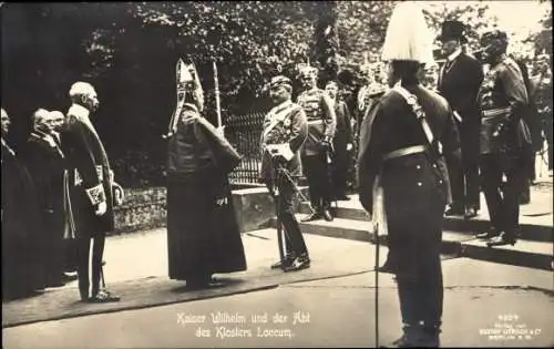 Ak Rehburg Loccum in Niedersachsen, Kaiser Wilhelm II., Abt des Klosters