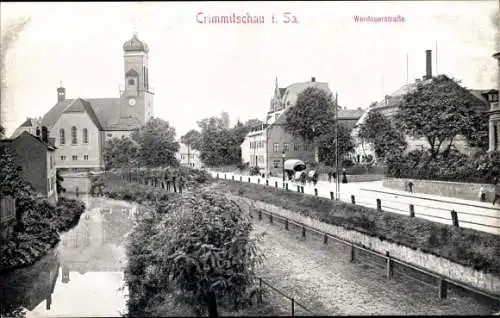 Ak Crimmitschau in Sachsen, Werdauerstraße