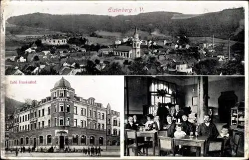 Ak Elsterberg im Vogtland, Cafe Frankenhof, Innenansicht, Totalansicht