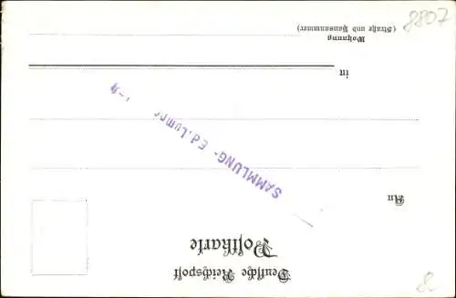 Litho Leutersdorf Oberlausitz, Kirche, Postamt, Panorama mit Kottmar