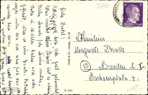 Ak Senftenberg in der Niederlausitz, Markt, Bahnhofstraße, Autobus