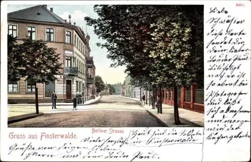 Ak Finsterwalde in der Niederlausitz, Berliner Straße