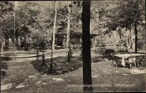 Ak Zeithain in Sachsen, Truppenübungsplatz, Offizierspark