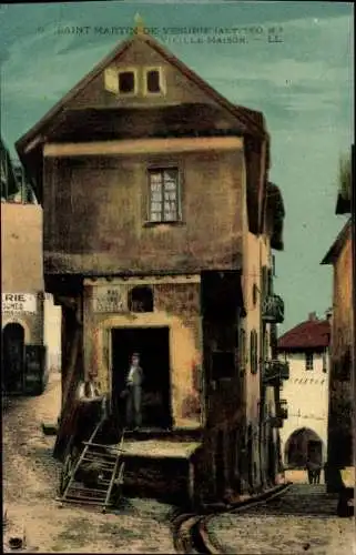 Ak Saint Martin Vésubie Alpes Maritimes, Altes Haus