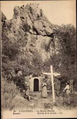 Ak L'Esterel, La Sainte Baume, Eingang zur Höhle