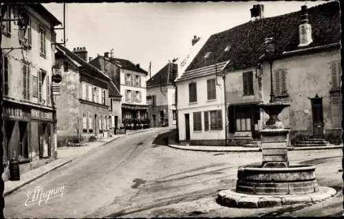 Ak Condé en Brie Aisne, Place de la Mairie