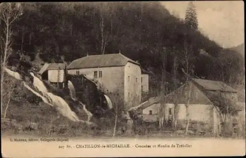 Ak Châtillon en Michaille Ain, Cascades und Moulin de Trebillet