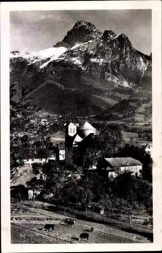 Ak Bernex Haute Savoie, Ortsansicht, Dent d’Oche
