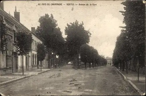 Ak Vertus Marne, Avenue de la Gare