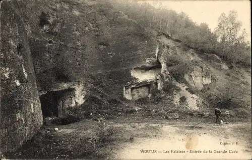 Ak Vertus Marne, les Falaises, Entree de la Grande Cave