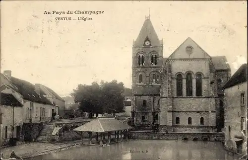 Ak Vertus Marne, l'Eglise