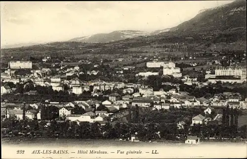 Ak Aix les Bains Savoie, Gesamtansicht, Hotel Mirabeau