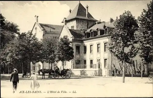 Ak Aix les Bains Savoie, Rathaus