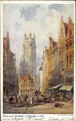 Ak Brügge Brügge Flandern Westflandern, Rue des Pierres im Jahr 1899