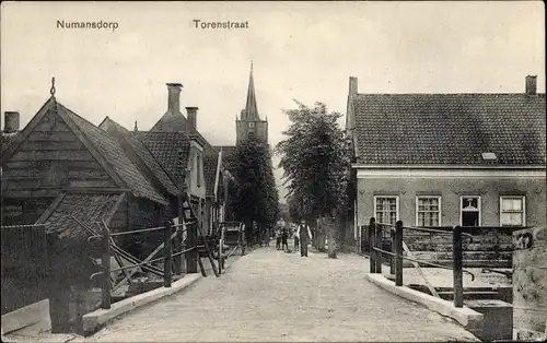 Ak Numansdorp Südholland Niederlande, Torenstraat