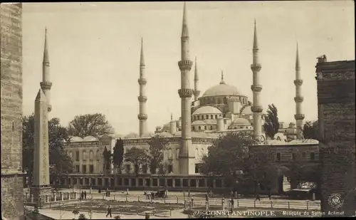 Ak Konstantinopel Istanbul Türkei, Mosquee du Sultan Ahmed, Moschee, Minarett, NPG 39