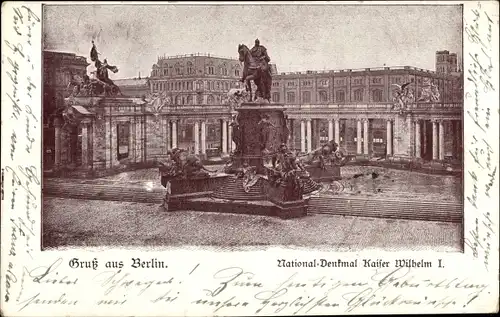 Ak Berlin Mitte, Nationaldenkmal Kaiser Wilhelm I