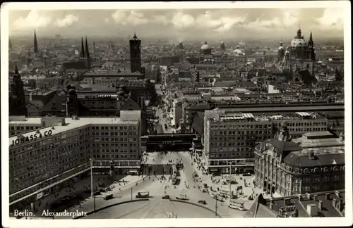 Ak Berlin Mitte, Alexanderplatz, Bahnhof, Rathaus, Schloss, Dom