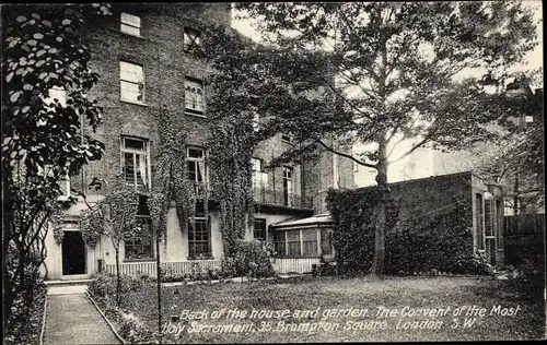 Ak Brompton London England, Brompton Square, Kloster des Allerheiligsten Sakraments