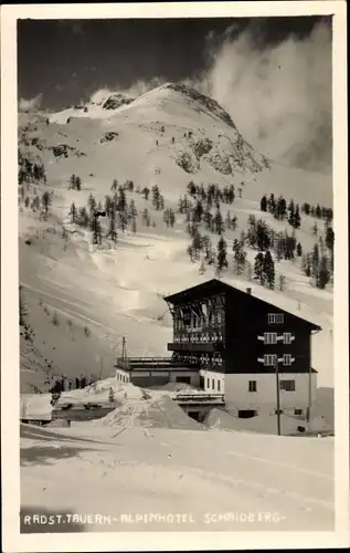 Ak Obertauern Salzburg, Alpenhotel Schaidberg am Radstädter Tauern, Schnee