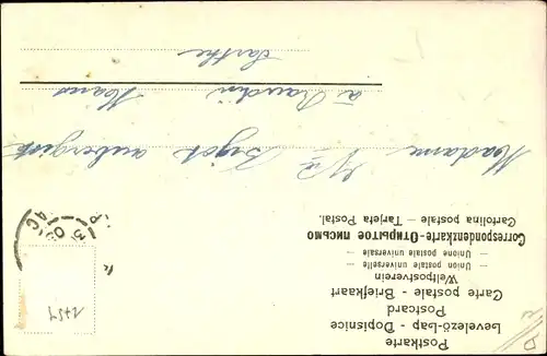 Präge Litho Glückwunsch Neujahr 1904, Glücksklee, Veilchen, Maiglöckchen