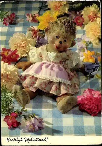 Ak Herzlichen Glückwunsch, Mecki der Igel, Igelmädchen