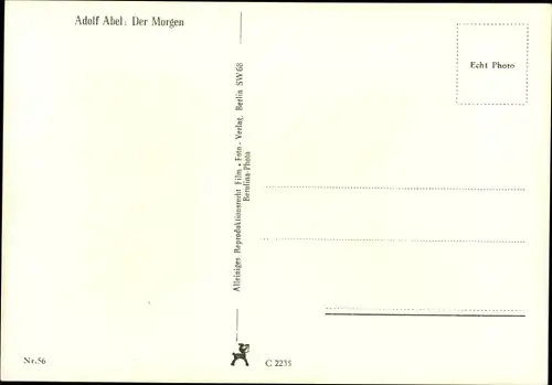 Ak Plastik Der Morgen von Adolf Abel, Frauenakt