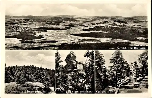 Ak Haidmühle Bayrischer Wald Niederbayern, Dreisessel, Panorama, Hochstein, Königstein