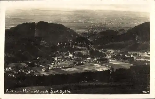 Foto Ak Oybin in der Oberlausitz, Blick vom Hochwald, Ortsansicht