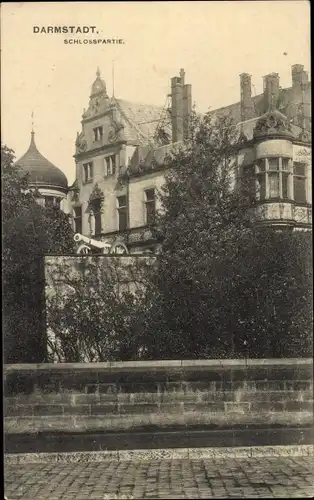 Ak Darmstadt in Hessen, Schloss, Kanone